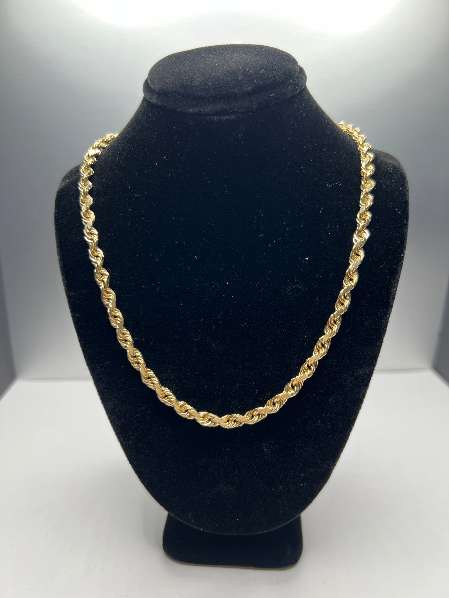 Rope Chain Necklace 14K Yellow Gold - Hollow