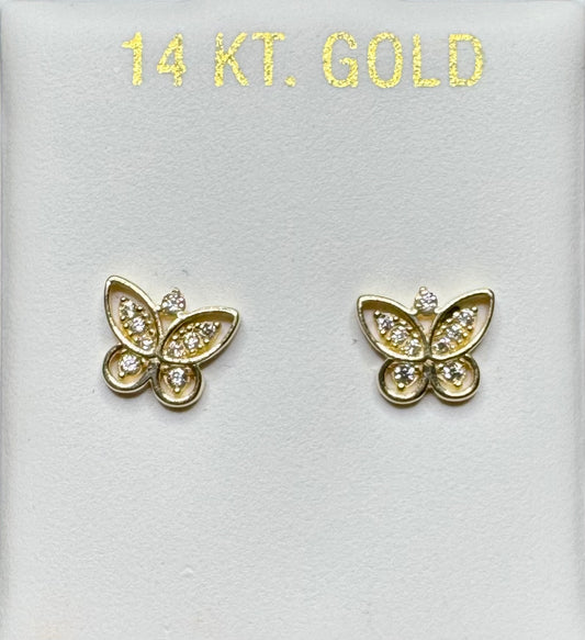 Butterfly Earring 14k